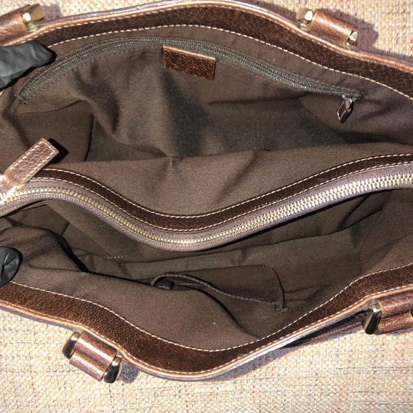 GUCCI GG Monogram E/W Tote Shoulder Bag w/ Center Zipper Compartment MINT - Picture 3 of 17